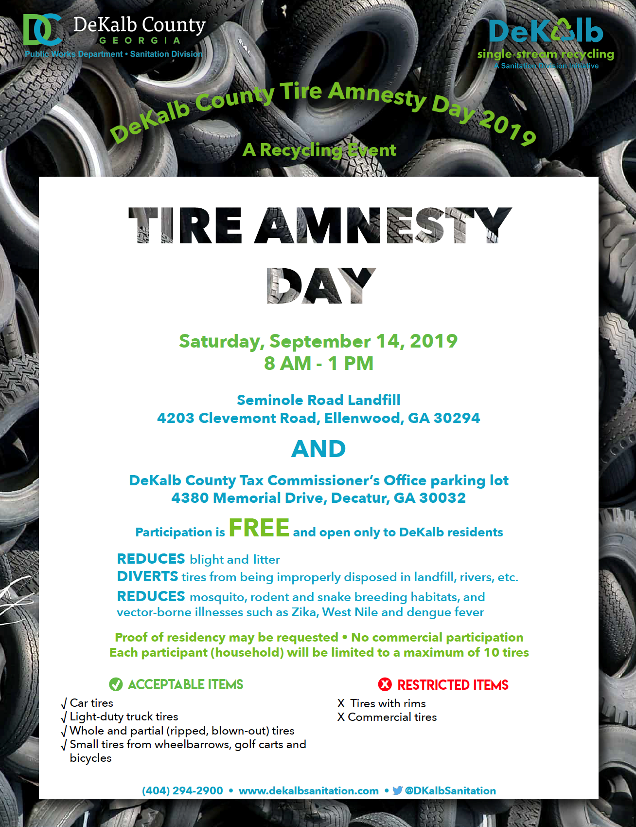 Tire Amnesty Day DeKalb County GA